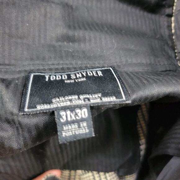 Todd Snyder Plaid Wool Trouser Mens Size 31x30 Multi Cream Black *Read* - Picture 10 of 16